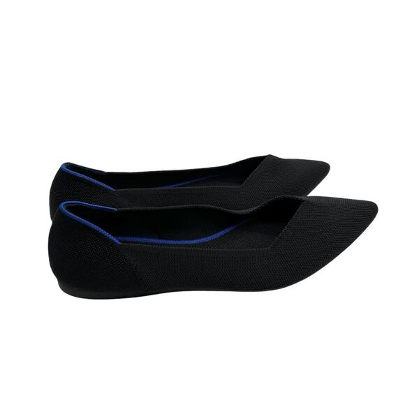 Rothy’s The Point Black Solid Flat Slip On Shoes Size 11 - Picture 4 of 9